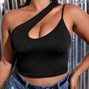 3 for $25 SHEIN SXY One Shoulder Cut Out Crop Top